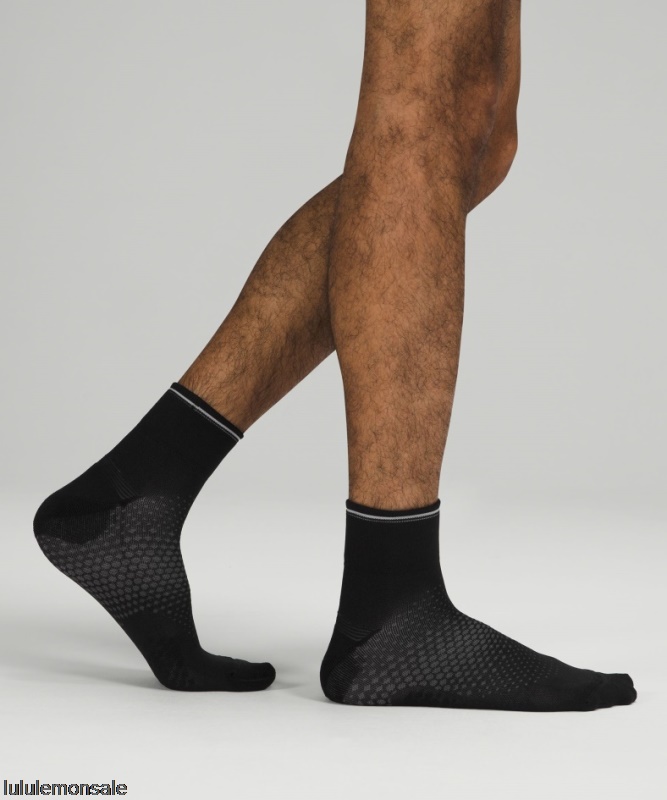 Lululemon Deutschland DELULU919 | Lululemon Deutschland Black Macropillow Knöchellaufsocke Mittlere Dämpfung